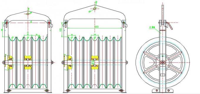 Runder Gurt-Kabel-Flaschenzug-Block-Durchmesser 1040mm 50-200KN für schützen Kabel